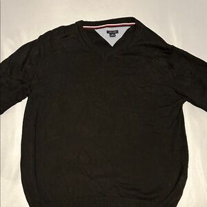 Tommy Hilfiger Black V-Neck Sweater Mens Medium